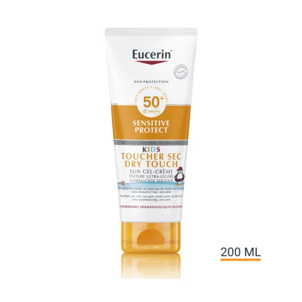 EUCERIN
SUN PROTECTION - Sensitive Protect Kids Gel-Crème Solaire Toucher Sec SPF50+ - Visage et Corps - Peaux Sensibles, 200ml